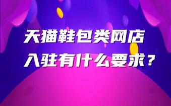 天猫鞋包类网店入驻有什么要求?