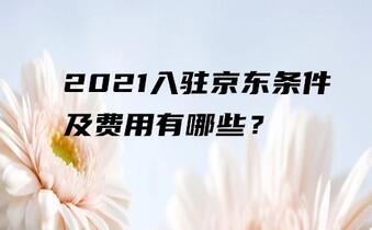 2021入驻京东条件及费用有哪些?