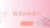 淘宝店标多大的要求,淘宝店装修标准