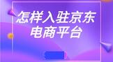 怎样入驻京东电商平台